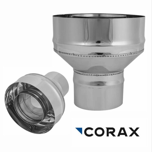 Старт на утепленную трубу дымохода Ф150х210 (430/0,8х430/0,5) CORAX фото, описание