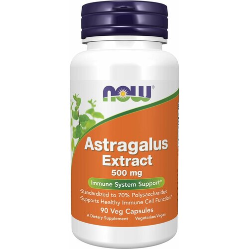 NOW Astragalus 70% Extract 500 mg, 90 капс. фото, описание