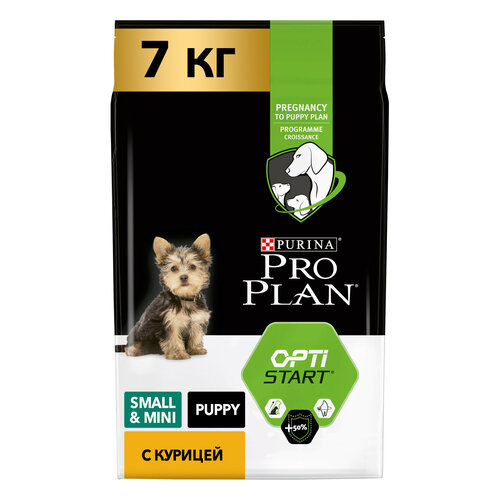 Сухой корм PRO PLAN® для щенков мелких и карликовых пород, с высоким содержанием курицы 7 кг фото, описание