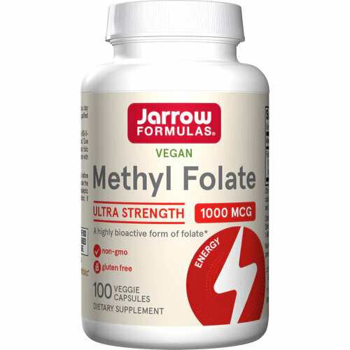 фото Метилфолат Jarrow Methyl Folate 1000 мкг 100 капсул, купить онлайн за 3590 рубл.