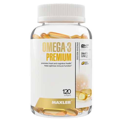 Омега-3 Премиум Maxler Omega-3 Premium 120 шт (USA) фото, описание