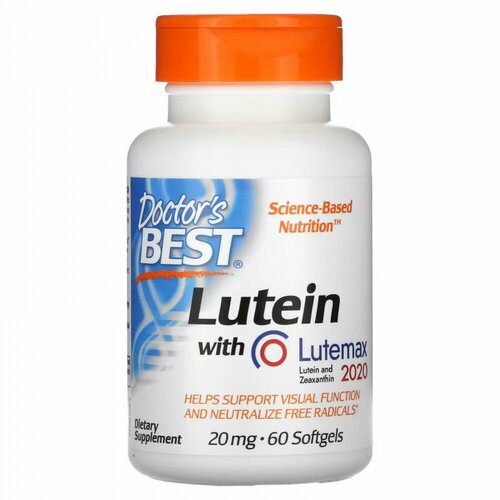 Doctor`s Best Lutein with Lutemax (Лютеин 20 мг) 60 капс (Doctor's Best) фото, описание