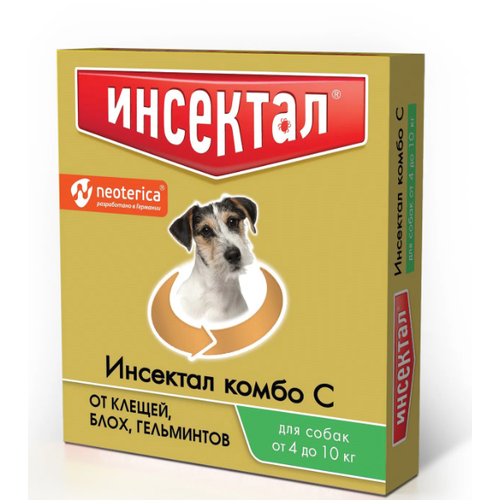 Neoterica капли от блох и клещей Инсектал Комбо С для собак от 4 до 10 кг 1 шт. в уп. фото, описание