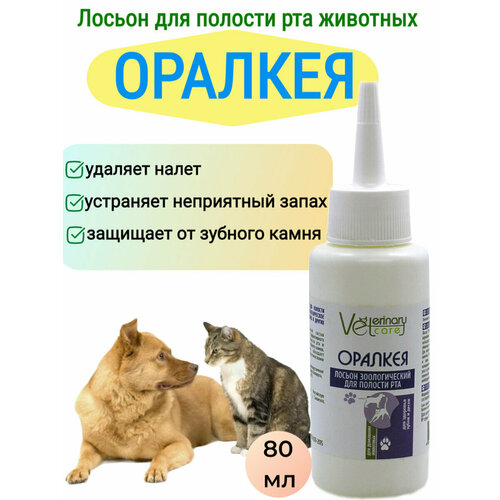 Жидкость для полости рта собак, кошек, грызунов Оралкея, 80 мл. фото, описание