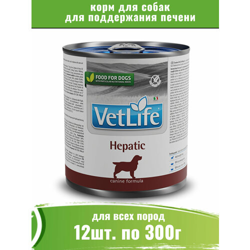 Farmina Vet Life Dog Hepatic 12шт по 300г корм для собак при заболеваниях печени фото, описание