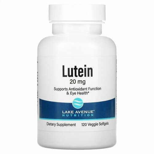 Lutein Лютеин 20мг и зеаксантин Lake Avenue Nutrition, 120 капсул / Антиоксидант / Для зрения мужчин и женщин фото, описание