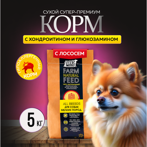 Сухой корм для собак мелких пород Buddy Dinner Gold Line Hypoallergenic с лососем 5 кг фото, описание