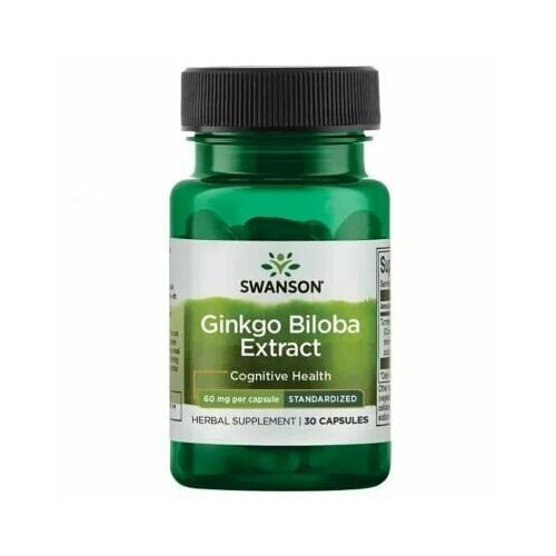 Swanson Ginko Biloba 60 мг 30 капсул фото, описание