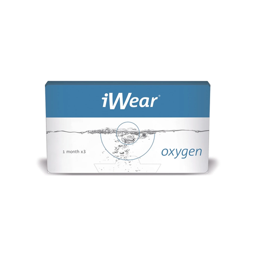 Контактные линзы iWear Oxygen, 3 шт., R 8,6, D -3,5 фото, описание