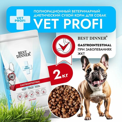 Корм сухой диетический супер премиум класса Vet Profi Gastro Intestinal для собак любых пород при чувствительном пищеварении, 2 кг Best Dinner (Бест Диннер) фото, описание