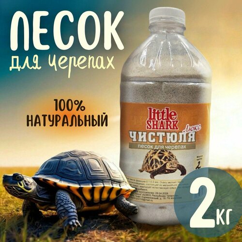 Кварцевый песок для купания черепах Чистюля Little Shark фракция 2 кг фото, описание