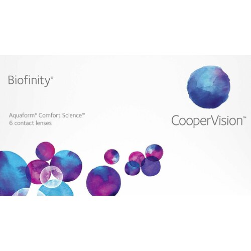 Контактные линзы CooperVision Biofinity, 6 шт., R 8,6, D -11,5, прозрачный, 1 уп. фото, описание