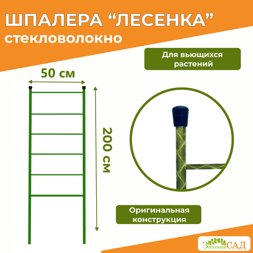 Шпалера Лестница/ высота 2,0 м/ «Знатный сад»/ стекловолокно/ 5 штук фото, описание