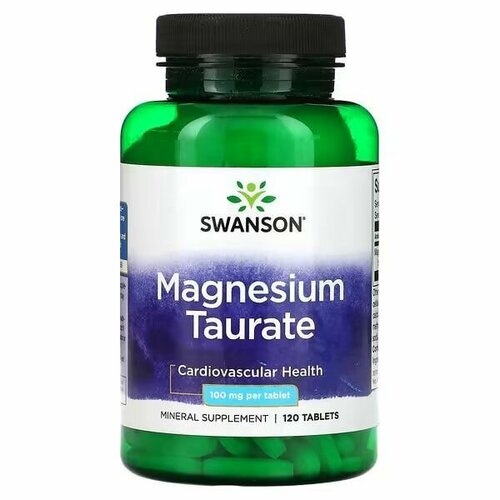 Swanson Magnesium Taurate, 100 мг, 120 таблеток фото, описание