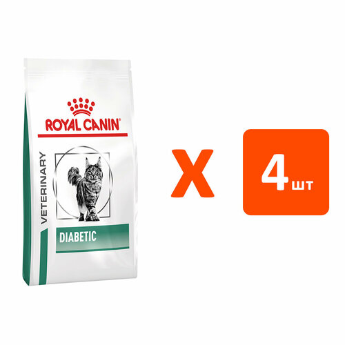 ROYAL CANIN DIABETIC для взрослых кошек при сахарном диабете 0,4 кг х 4 шт фото, описание