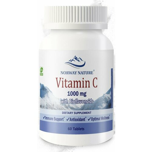 Отдельные витамины Norway Nature Vitamin C 1000 mg with Bioflavonoids (60 таблеток) фото, описание