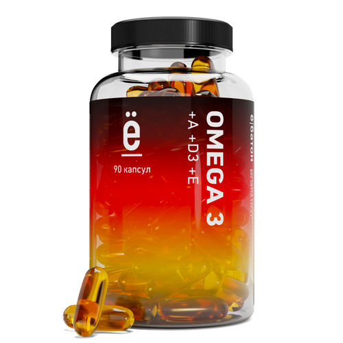 OMEGA-3 + VITAMIN A D E 1350 мг, ё/батон, 90 капсул фото, описание