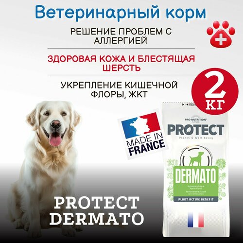 Сухой корм для собак Pro-Nutrition Flatazor Protect Dermato при проблемах с кожей и шерстью (2кг) фото, описание