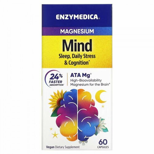 Enzymedica Magnesium Mind (Магний для умственной деятельности) 60 капсул (Enzymedica) фото, описание