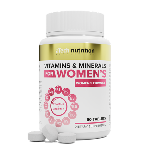 Витамины для женщин aTech nutrition Women's formula 550 мг 60 таблеток фото, описание