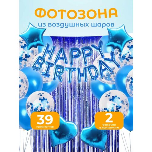 Воздушные шары Фотозона Happy Birthday фото, описание