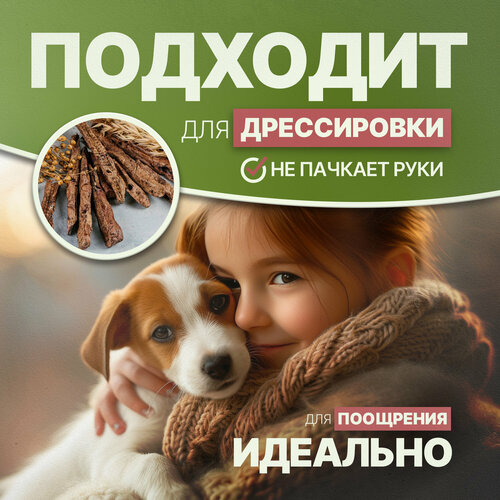 Баранье лёгкое палочки 100гр. для дрессировки, 100% натуральное SHEPHERD TM фото, описание