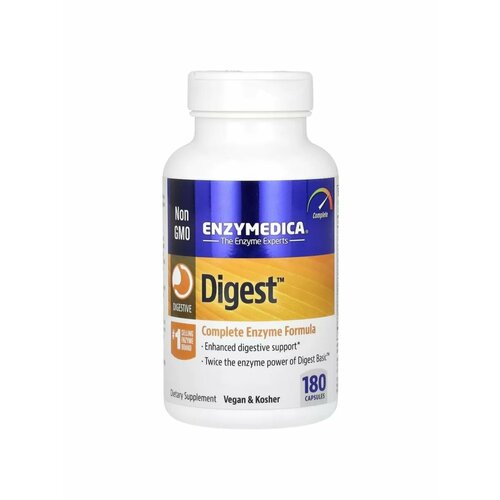 Digest Complete Enzyme Formula, энзимы, 180 капсул фото, описание