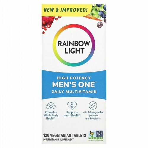 Rainbow Light, Men's One, мультивитамины, 120 таблеток фото, описание