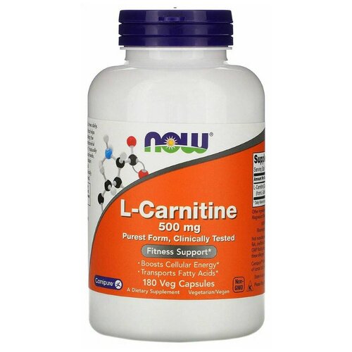 фото L-Carnitine капс., 500 мг, 100 г, 180 шт., купить онлайн за 6656 рубл.