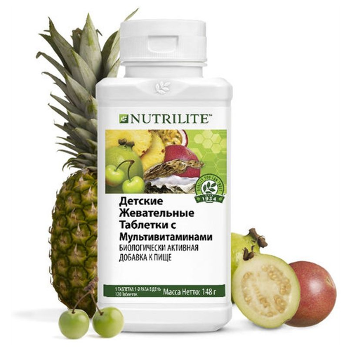 фото NUTRILITE Детские жевательные таблетки с мультивитаминами (таблетки массой 1235 мг), купить онлайн за 2200 рубл.