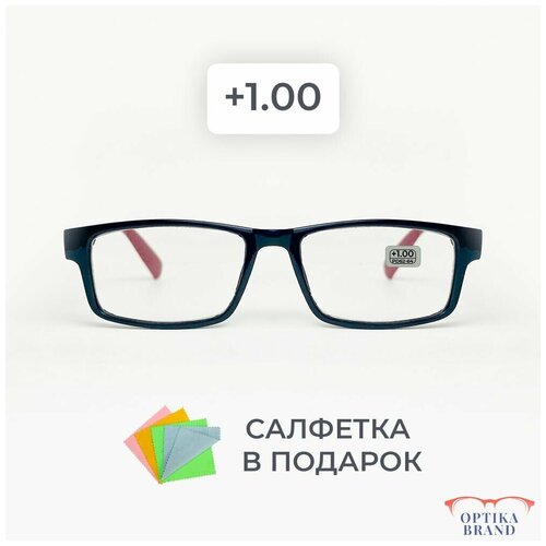 Очки прямоугольные для зрения мужские и женские +1.00 корригирующие очки для чтения +1 фото, описание