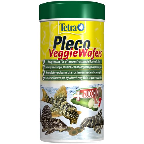 Сухой корм  для  рыб Tetra Pleco Veggie Wafers, 250 мл, 110 г фото, описание