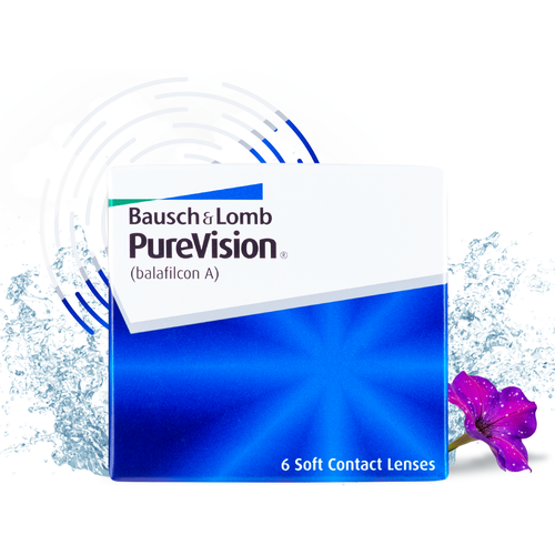 Контактные линзы Bausch & Lomb PureVision, 6 шт., R 8,6, D -0,75 фото, описание