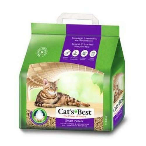 Комкующийся наполнитель Cat's Best Smart Pellets, 2.5 кг/5 л 5 л 2.5 кг фото, описание