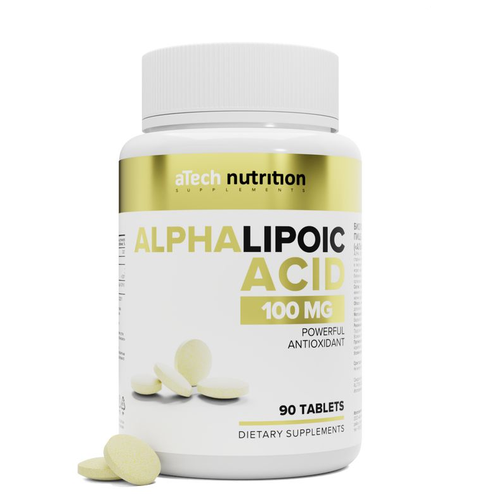 Альфа-липоевая кислота ALPHA LIPOIC ACID aTech nutrition 90 таблеток фото, описание