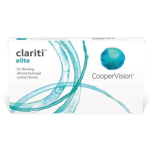 Контактные линзы CooperVision Clariti Elite, 6 шт., R 8,6, D +8, прозрачный, 1 уп. фото, описание