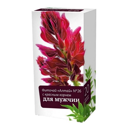 Алтайский кедр чай Алтай №26 с красным корнем для мужчин ф/п, 2 г, 20 шт. фото, описание