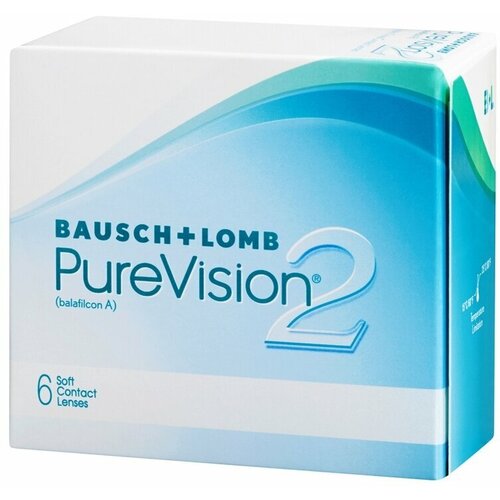 Контактные линзы Bausch & Lomb PureVision 2 HD., 6 шт., R 8,6, D +1 фото, описание