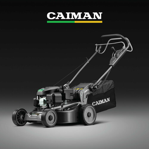 Бензиновая газонокосилка CAIMAN Ferro 47CV, 3.67 л.с., 45 см, черный фото, описание