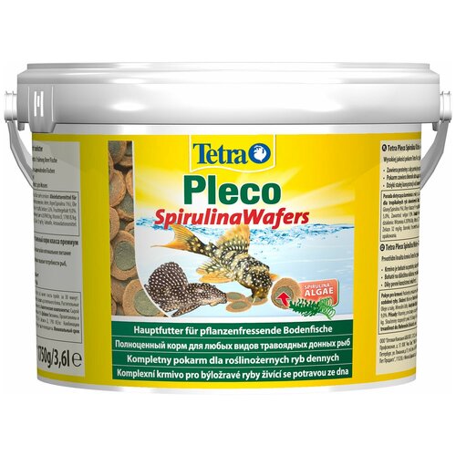 Сухой корм  для  рыб Tetra Pleco Spirulina Wafers, 3.6 л, 1.75 кг фото, описание