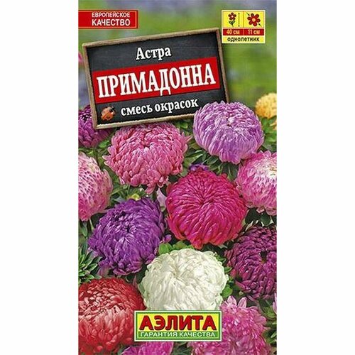 Семена Астра Примадонна, смесь, однолетник, (Аэлита) 0,2г фото, описание