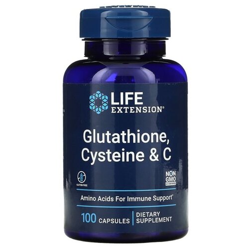 Капсулы Life Extension Glutathione Cysteine & C, 160 г, 100 шт. фото, описание