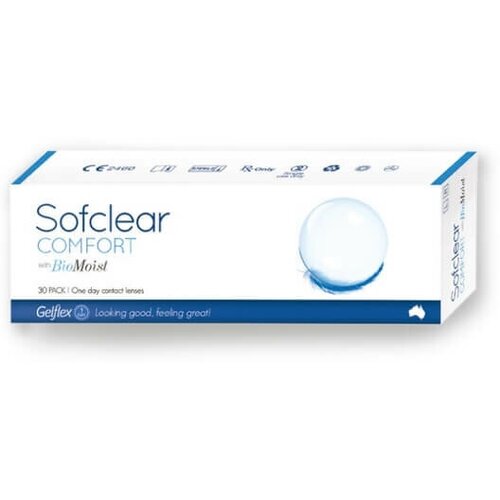 Контактные линзы Gelflex Sofclear Comfort with BioMoist One day, 30 шт., R 8,6, D -11 фото, описание