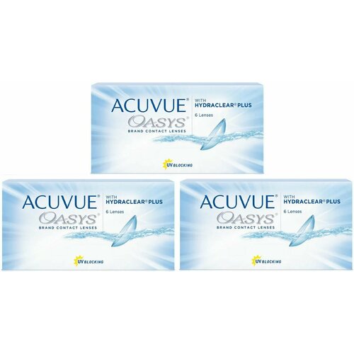 Контактные линзы ACUVUE OASYS with Hydraclear Plus, 6 шт., R 8,8, D +1,75, 3 уп. фото, описание