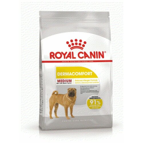 Royal Canin Medium Dermacomfort Корм сухой для взрослых собак средних размеров при раздражениях и зуде кожи (упаковка: 3 кг, вес: 3) фото, описание