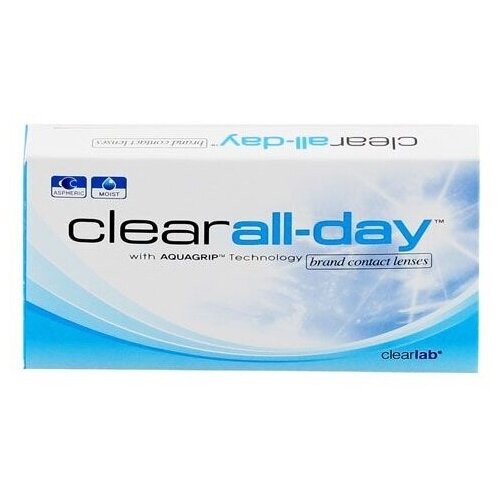 Контактные линзы Clearlab Clear All-day, 6 шт., R 8,6, D -2,5, 1 уп. фото, описание