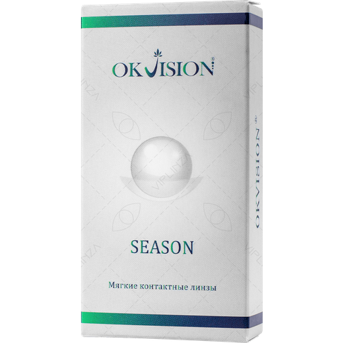 Контактные линзы OKVision Season, 2 шт., R 8,6, D -12,5, прозрачные, 1 уп. фото, описание