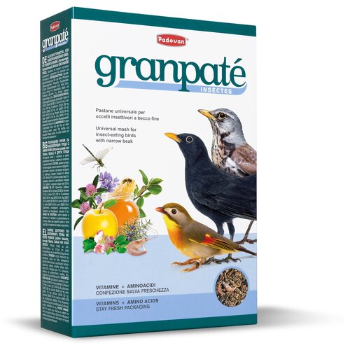 Padovan корм Granpatee Insectes для насекомоядных птиц, 1кг фото, описание