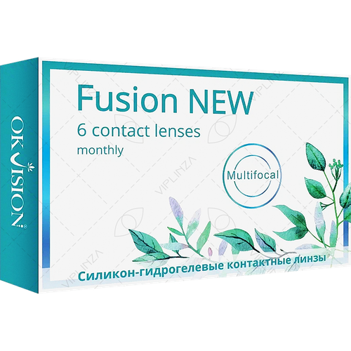 Контактные линзы OKVision Fusion New Multifocal, 6 шт., R 8,6, D -1,5, ADD: низкая, ADD: +1.00 D фото, описание