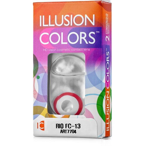 Контактные линзы ILLUSION Сolors Rio, 2 шт., R 8,6, D 0, fc-13 фото, описание